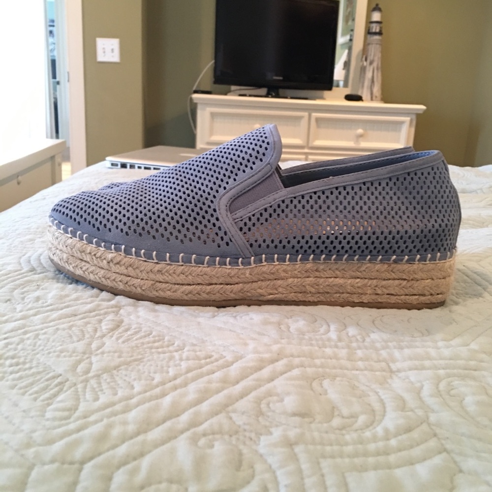 Steve Madden Blue Platform Espadrilles